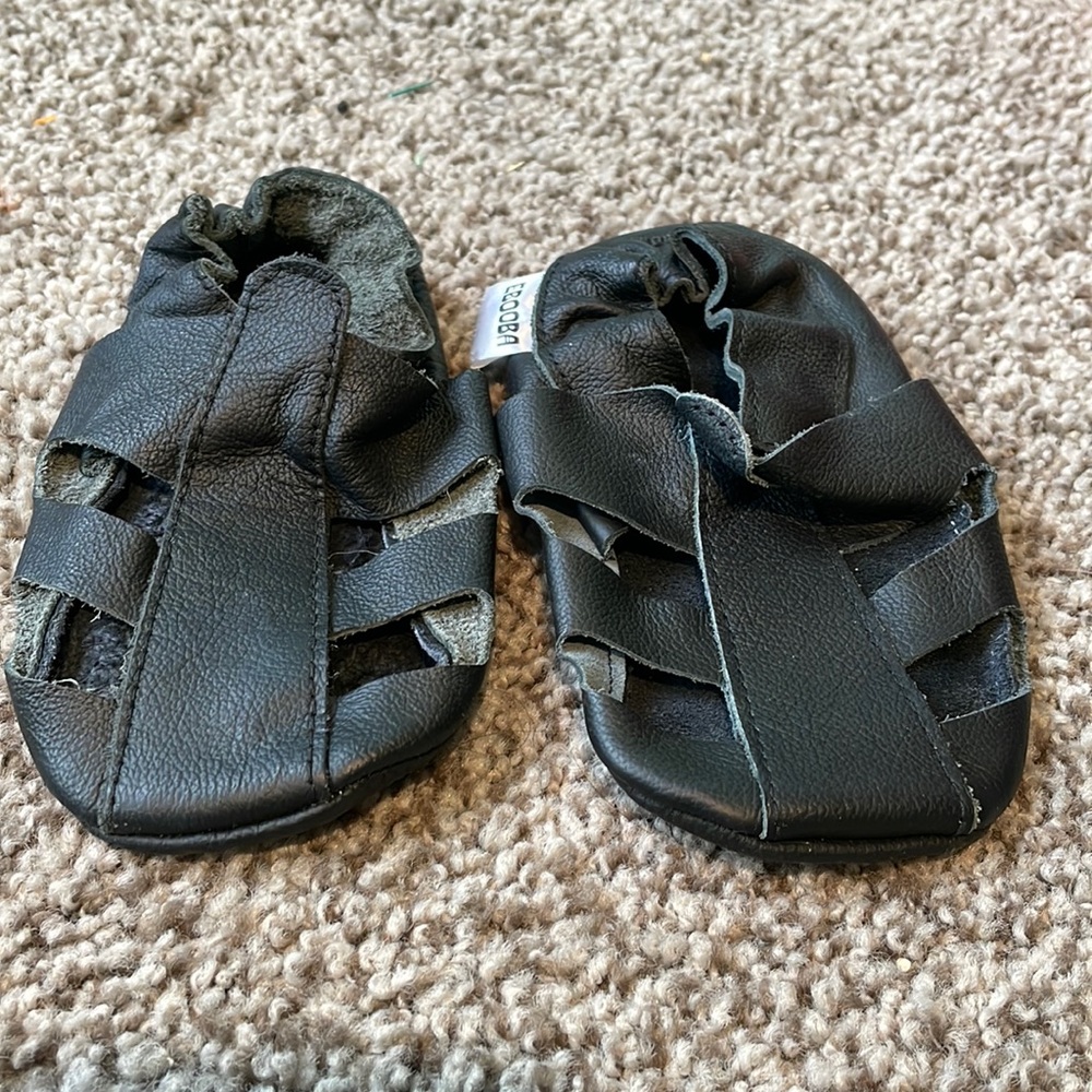Baby/Walker Black or Tan Ebooba Sandals/Slippers